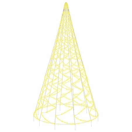 vidaXL LED-Weihnachtsbaum für Fahnenmast Warmweiß 1400 LEDs 500 cm