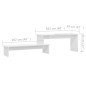 TV-Schrank Hochglanz-Weiß 180x30x43 cm Holzwerkstoff TV-Schrank Hochglanz-Weiß 180x30x43 cm Holzwerkstoff