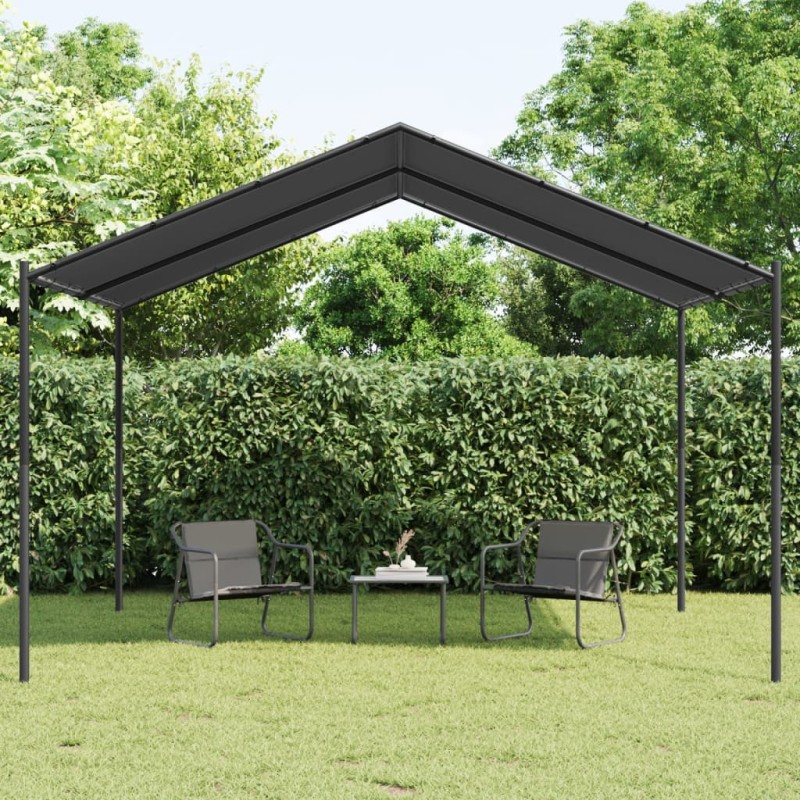 Gartenpavillon Anthrazit 4x3 m Stahl und Stoff Gartenpavillon Anthrazit 4x3 m Stahl und Stoff