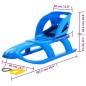 Schlitten mit Lehne Blau 102,5x40x23 cm Polypropylen Schlitten mit Lehne Blau 102,5x40x23 cm Polypropylen
