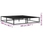 vidaXL Bettgestell Schwarz Metall 200x200 cm vidaXL Bettgestell Schwarz Metall 200x200 cm