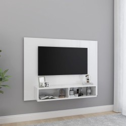 TV-Wandschrank Hochglanz-Weiß 120x23,5x90 cm Holzwerkstoff