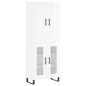 Highboard Hochglanz-Weiß 69,5x34x180 cm Holzwerkstoff Highboard Hochglanz-Weiß 69,5x34x180 cm Holzwerkstoff
