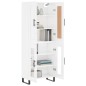 Highboard Hochglanz-Weiß 69,5x34x180 cm Holzwerkstoff Highboard Hochglanz-Weiß 69,5x34x180 cm Holzwerkstoff