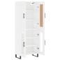Highboard Hochglanz-Weiß 69,5x34x180 cm Holzwerkstoff Highboard Hochglanz-Weiß 69,5x34x180 cm Holzwerkstoff