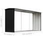 Brennholzlager Verzinkter Stahl 330 x 92 x 153 cm Anthrazit Brennholzlager Verzinkter Stahl 330 x 92 x 153 cm Anthrazit