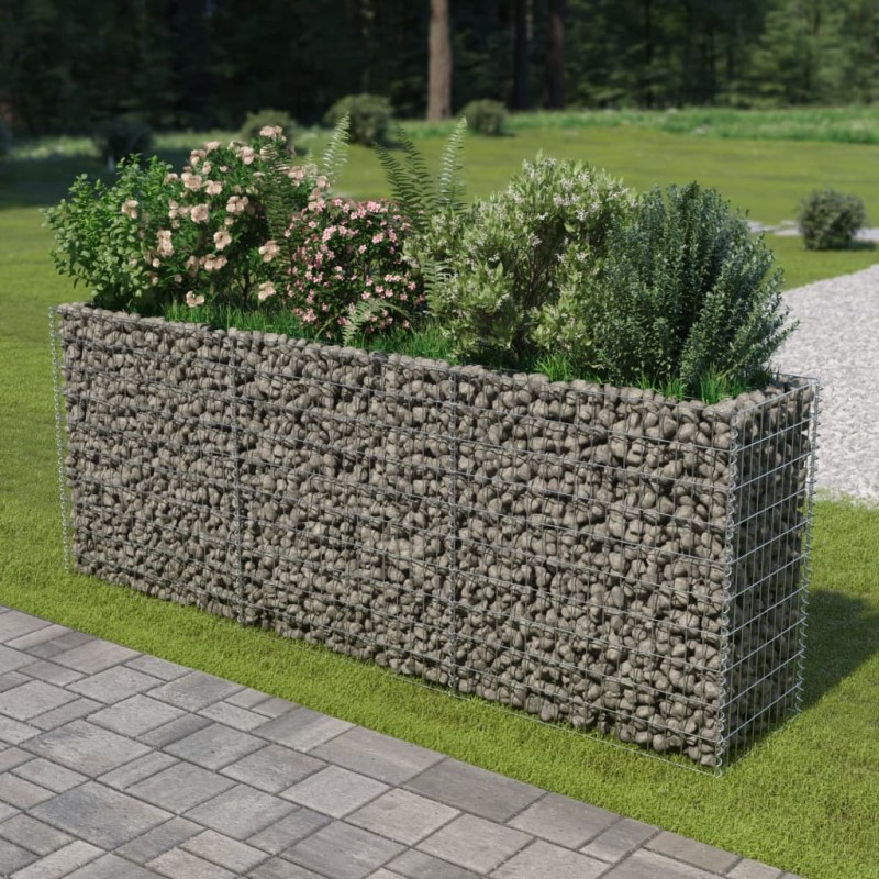 Gabionen-Hochbeet Verzinkter Stahl 270×50×100 cm Gabionen-Hochbeet Verzinkter Stahl 270×50×100 cm