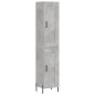 Highboard Betongrau 34,5x34x180 cm Holzwerkstoff Highboard Betongrau 34,5x34x180 cm Holzwerkstoff