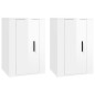 vidaXL TV-Wandschränke 2 Stk. Hochglanz-Weiß 40x34,5x60 cm vidaXL TV-Wandschränke 2 Stk. Hochglanz-Weiß 40x34,5x60 cm