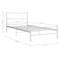 Bett Weiß Metall 90x200 cm Bett Weiß Metall 90x200 cm