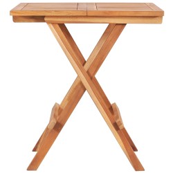Klappbarer Bistrotisch 60 x 60 x 65 cm Teak Massiv