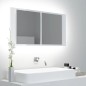 LED-Bad-Spiegelschrank Hochglanz-Weiß 90x12x45 cm Acryl LED-Bad-Spiegelschrank Hochglanz-Weiß 90x12x45 cm Acryl