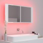 LED-Bad-Spiegelschrank Hochglanz-Weiß 90x12x45 cm Acryl LED-Bad-Spiegelschrank Hochglanz-Weiß 90x12x45 cm Acryl