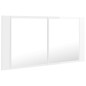 LED-Bad-Spiegelschrank Hochglanz-Weiß 90x12x45 cm Acryl LED-Bad-Spiegelschrank Hochglanz-Weiß 90x12x45 cm Acryl