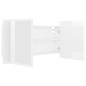LED-Bad-Spiegelschrank Hochglanz-Weiß 90x12x45 cm Acryl LED-Bad-Spiegelschrank Hochglanz-Weiß 90x12x45 cm Acryl