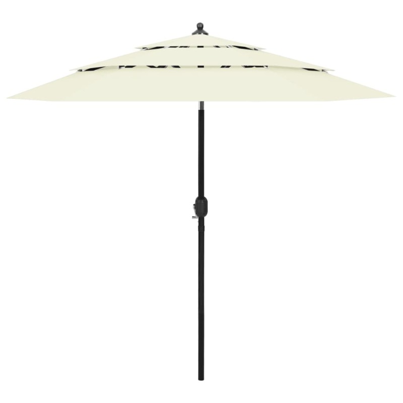 Sonnenschirm mit Aluminium-Mast 3-lagig Sandfarben 2,5 m Sonnenschirm mit Aluminium-Mast 3-lagig Sandfarben 2,5 m