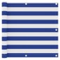 vidaXL Balkon-Sichtschutz Weiß und Blau 90x400 cm Oxford-Gewebe vidaXL Balkon-Sichtschutz Weiß und Blau 90x400 cm Oxford-Gewebe