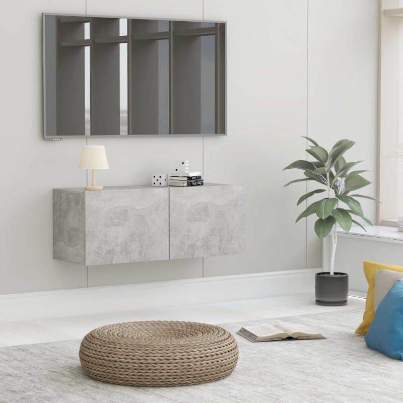 TV-Schrank Betongrau 80x30x30 cm Holzwerkstoff TV-Schrank Betongrau 80x30x30 cm Holzwerkstoff