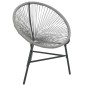 Garten-Mond-Stuhl Poly Rattan Grau Garten-Mond-Stuhl Poly Rattan Grau