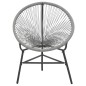 Garten-Mond-Stuhl Poly Rattan Grau Garten-Mond-Stuhl Poly Rattan Grau