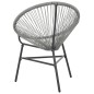 Garten-Mond-Stuhl Poly Rattan Grau Garten-Mond-Stuhl Poly Rattan Grau
