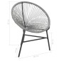 Garten-Mond-Stuhl Poly Rattan Grau Garten-Mond-Stuhl Poly Rattan Grau