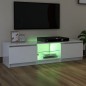 vidaXL TV-Schrank mit LED-Leuchten Hochglanz-Weiß 140x40x35,5 cm vidaXL TV-Schrank mit LED-Leuchten Hochglanz-Weiß 140x40x35,5 cm