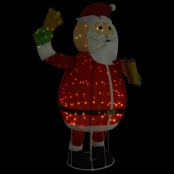LED-Weihnachtsmann Weihnachtsfigur Luxus-Gewebe 180 cm