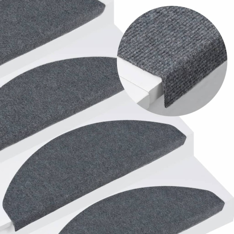 Stufenmatten Selbstklebend 15 Stk. 65x22,5x3,5 cm Grau Stufenmatten Selbstklebend 15 Stk. 65x22,5x3,5 cm Grau