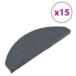 Stufenmatten Selbstklebend 15 Stk. 65x22,5x3,5 cm Grau