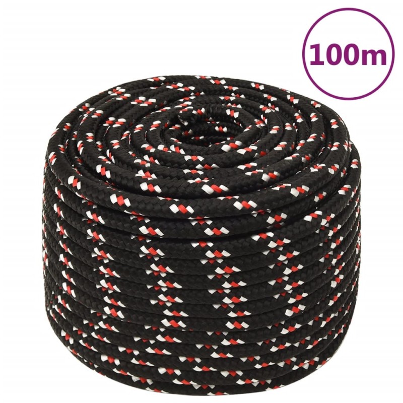 vidaXL Bootsseil Schwarz 12 mm 100 m Polypropylen vidaXL Bootsseil Schwarz 12 mm 100 m Polypropylen
