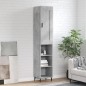 Highboard Betongrau 34,5x34x180 cm Holzwerkstoff Highboard Betongrau 34,5x34x180 cm Holzwerkstoff