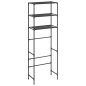 Toilettenregal mit 3 Ablagen Schwarz 53x28x169 cm Toilettenregal mit 3 Ablagen Schwarz 53x28x169 cm