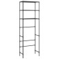 Toilettenregal mit 3 Ablagen Schwarz 53x28x169 cm Toilettenregal mit 3 Ablagen Schwarz 53x28x169 cm