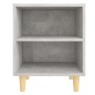 Nachttisch mit Massivholz-Beinen Betongrau 40x30x50 cm Nachttisch mit Massivholz-Beinen Betongrau 40x30x50 cm