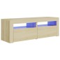 TV-Schrank mit LED-Leuchten Sonoma-Eiche 120x35x40 cm TV-Schrank mit LED-Leuchten Sonoma-Eiche 120x35x40 cm