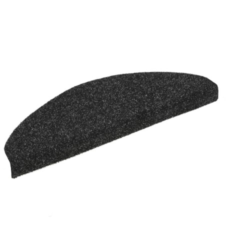vidaXL 15-tlg Selbstkleb. Treppenmatten Nadelvlies 65x21x4cm Schwarz