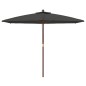 Sonnenschirm mit Holzmast Anthrazit 299x240 cm Sonnenschirm mit Holzmast Anthrazit 299x240 cm