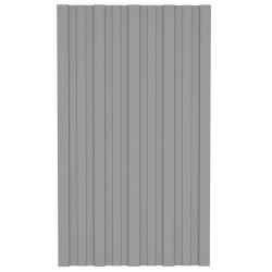 Dachpaneele 36 Stk. Verzinkter Stahl Grau 80x45 cm