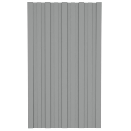 Dachpaneele 36 Stk. Verzinkter Stahl Grau 80x45 cm