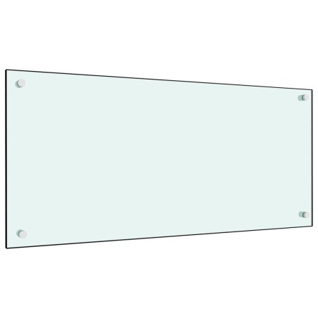 Küchenrückwand Weiß 90x40 cm Hartglas