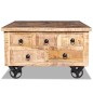 Couchtisch Raues Mangoholz 70x70x40 cm Couchtisch Raues Mangoholz 70x70x40 cm