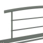Bettgestell Grau Metall 90x200 cm Bettgestell Grau Metall 90x200 cm
