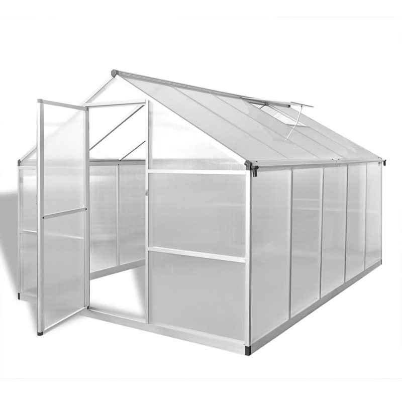 Gewächshaus mit Fundament Verstärkt Aluminium 7,55 m² Gewächshaus mit Fundament Verstärkt Aluminium 7,55 m²