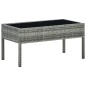 Gartentisch Grau 75x40x37 cm Poly Rattan Gartentisch Grau 75x40x37 cm Poly Rattan