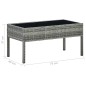 Gartentisch Grau 75x40x37 cm Poly Rattan Gartentisch Grau 75x40x37 cm Poly Rattan