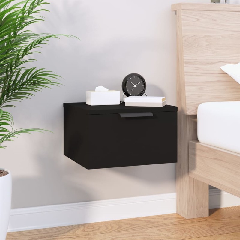 Wand-Nachttische 2 Stk. Schwarz 34x30x20 cm Wand-Nachttische 2 Stk. Schwarz 34x30x20 cm