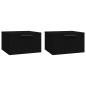 Wand-Nachttische 2 Stk. Schwarz 34x30x20 cm Wand-Nachttische 2 Stk. Schwarz 34x30x20 cm