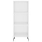 Highboard Hochglanz-Weiß 34,5x34x180 cm Holzwerkstoff Highboard Hochglanz-Weiß 34,5x34x180 cm Holzwerkstoff