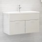 vidaXL Waschbeckenunterschrank Hochglanz-Weiß 80x38,5x46cm vidaXL Waschbeckenunterschrank Hochglanz-Weiß 80x38,5x46cm